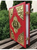 Євангеліє з позолоченими накладками 25х35см (червоне)