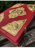 Євангеліє з позолоченими накладками 25х35см (червоне)