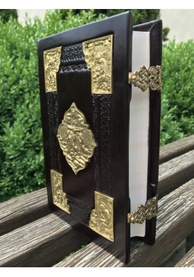 Євангеліє з латунними накладками 17х23см